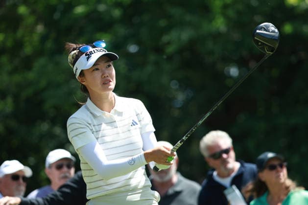 Meijer LPGA, Golf Damen Classic BELMONT, MICHIGAN - JUNE 19: Grace Kim of Australia plays her tee shot on the 4th hole during the second round of the Meijer LPGA Classic for Simply Give golf tournament at Blythefield Country Club in Belmont, MI, USA Friday, June 19, 2026. Belmont Michigan United States  Copyright: xJorgexLemusx originalFilename:lemus-meijerlp260619_np0Vn.jpg