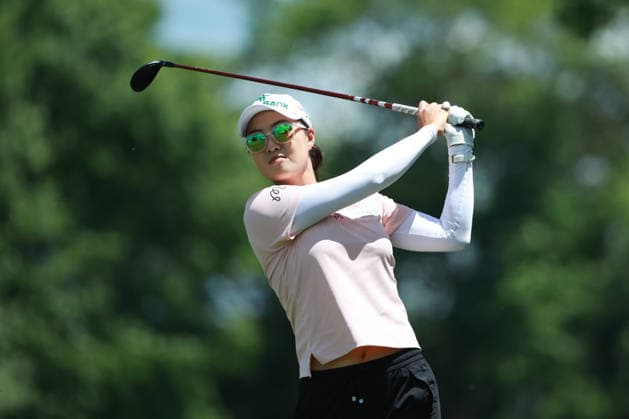 Meijer LPGA, Golf Damen Classic BELMONT, MICHIGAN - JUNE 19: Minjee Lee of Australia plays her shot on the 4th hole during the second round of the Meijer LPGA Classic for Simply Give golf tournament at Blythefield Country Club in Belmont, MI, USA Friday, June 19, 2026. Belmont Michigan United States  Copyright: xJorgexLemusx originalFilename:lemus-meijerlp260619_npO3I.jpg