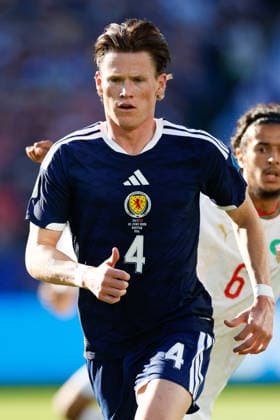 June 19, 2026; Foxborough, Massachusetts, USA; Scotland midfielder Scott McTominay (4) during a FIFA World Cup, WM, Weltmeisterschaft, Fussball 2026 Group C match between Scotland and Morocco at Boston Stadium. (c) CSM - ZUMAc04_ 20260619_zma_c04_055 Copyright: xBurtxGranofskyx