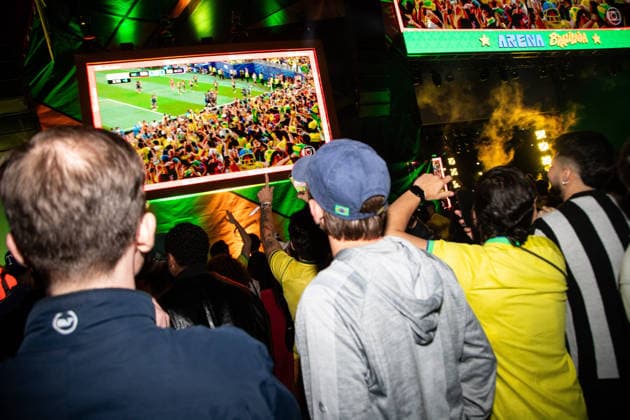Arena Brasileira Brasil x Haiti SaO PAULO, SP - 19.06.2026: ARENA BRASILEIRA BRASIL X HAITI - The public watches the match between Brazil and Haiti, valid for the second round of the 2026 World Cup and held on Friday night (19) at Arena Brasil in Parque Ibirapuera in Sao Paulo, SP. (Photo: Rodilei Morais Fotoarena) x2965293x  RodileixMorais