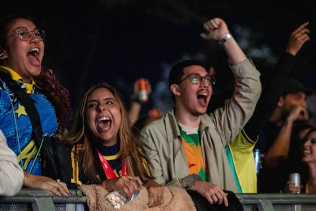 Arena Brasileira Brasil x Haiti SaO PAULO, SP - 19.06.2026: ARENA BRASILEIRA BRASIL X HAITI - The public watches the match between Brazil and Haiti, valid for the second round of the 2026 World Cup and held on Friday night (19) at Arena Brasil in Parque Ibirapuera in Sao Paulo, SP. (Photo: Rodilei Morais Fotoarena) x2965303x  RodileixMorais