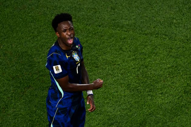 Brazil v Haiti - FIFA World Cup, WM, Weltmeisterschaft, Fussball 2026 Vinicius Junior of Brazil ceelebrates during the FIFA World Cup 2026 Group C football match between Brazil and Haiti. Philadelphia United States Copyright: xNicolòxCampox