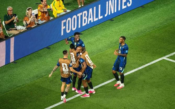 Soccer, Mens, 2026 FIFA World Cup in Mexico, Canada, and the U.S., Group C match in Philadelphia, Matchday 2, Brazil vs. Haiti, Vinicius Junior 7, Brazil, right Copyright: xMatthiasxKochx