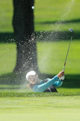 Meijer LPGA, Golf Damen Classic BELMONT, MICHIGAN - JUNE 19: Yan Liu of People™s Republic of China hits out of the bunker toward the 17th green during the second round of the Meijer LPGA Classic for Simply Give golf tournament at Blythefield Country Club in Belmont, MI, USA Friday, June 19, 2026. Belmont Michigan United States  Copyright: xJorgexLemusx originalFilename:lemus-meijerlp260619_np5dH.jpg