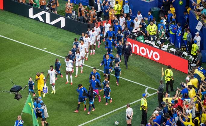 Soccer, Mens, 2026 FIFA World Cup in Mexico, Canada, and the U.S., Group C match in Philadelphia, Matchday 2, Brazil vs. Haiti, Both teams take the field, June 19, 2026,,detected_source_language Copyright: xMatthiasxKochx