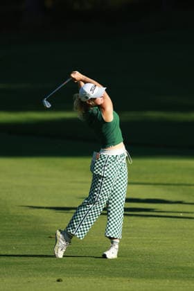Meijer LPGA, Golf Damen Classic BELMONT, MICHIGAN - JUNE 19: Emily Kristine Pedersen of Denmark plays her fairway shot on the 16th hole during the second round of the Meijer LPGA Classic for Simply Give golf tournament at Blythefield Country Club in Belmont, MI, USA Friday, June 19, 2026. Belmont Michigan United States  Copyright: xJorgexLemusx originalFilename:lemus-meijerlp260619_np5N0.jpg