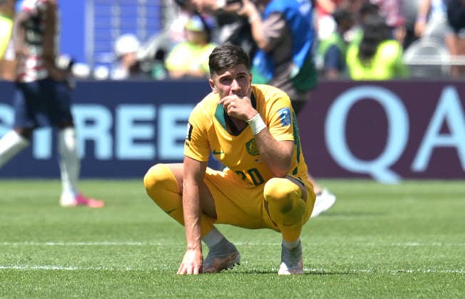 FIFA World Cup, WM, Weltmeisterschaft, Fussball 2026 United States Vs Australia held at the Seattle Stadium in Seattle, USA -19 Jun 2026 Cristian Volpato of Australia men football team seen in action during the FIFA World Cup 2026 first stage Group D match between USA and Australia held at the Seattle Stadium. Final score; USA 2:0 Australia. Seattle United States Copyright: xLuisxVeniegrax xSOPAxImagesx 20260619_FIFAWC26_LuisVeniegra9082