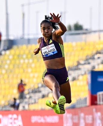 Doha Diamond League 2026 Davisleydi Velazco of Cuba competes in the women s triple jump final at the Diamond League Doha Meeting 2026 competition at Suheim Bin Hamad Stadium in Doha, Qatar, on May 19, 2026. DOHA Qatar Copyright: xNOUSHADx
