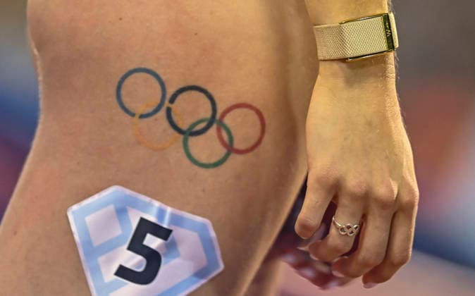 Doha Diamond League 2026 Olympics tattoo of Emma Zapletalova of Slovakia during the women s 400m Hurdles final at the Diamond League Doha Meeting 2026 competition at Suheim Bin Hamad Stadium in Doha, Qatar, on May 19, 2026. DOHA Qatar Copyright: xNOUSHADx