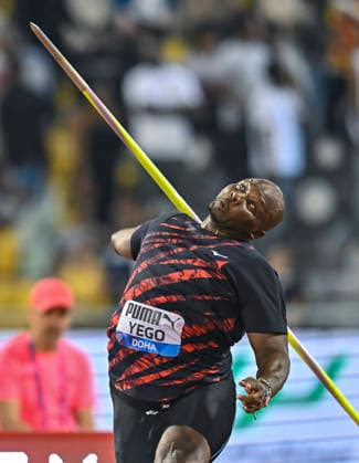 Doha Diamond League 2026 Julius Yego of Kenya competes in the men s javelin throw final at the Diamond League Doha Meeting 2026 competition at Suheim Bin Hamad Stadium in Doha, Qatar, on May 19, 2026. DOHA Qatar Copyright: xNOUSHADx