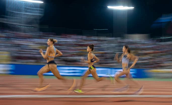 Doha Diamond League 2026 Athletes compete during the women s 1500m final at the Diamond League Doha Meeting 2026 competition at Suheim Bin Hamad Stadium in Doha, Qatar, on May 19, 2026. DOHA Qatar Copyright: xNOUSHADx