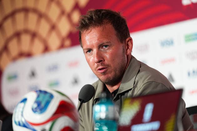 press conference, PK, Pressekonferenz ahead of Germany v Ivory Coast - 2026 FIFA World Cup, WM, Weltmeisterschaft, Fussball TORONTO, CANADA - JUNE 19 : Head Coach of Germany Julian Nagelsmann speaks during a press conference one day ahead of their Group E match against Ivory Coast at the 2026 FIFA World Cup in Toronto, Ontario, Canada on June 19, 2026. Mert Alper Dervis Anadolu Ontario Canada. Editorial use only. Please get in touch for any other usage.  Copyright: x2026xAnadoluxMertxAlperxDervisx