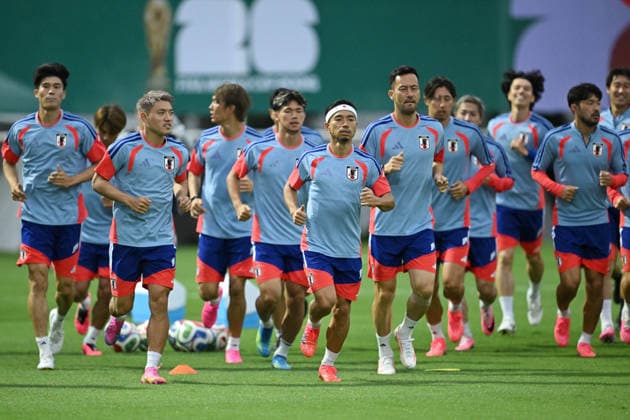 (260620) -- MONTERREY, June 20, 2026 -- Players of Japan attend a training session at the 2026 FIFA World Cup, WM, Weltmeisterschaft, Fussball in Monterrey, Mexico, on June 19, 2026. (Photo by Xinhua) (SP)MEXICO-MONTERREY-FOOTBALL-FIFA WORLD CUP-TRAINING-JPN LucioxTavora 