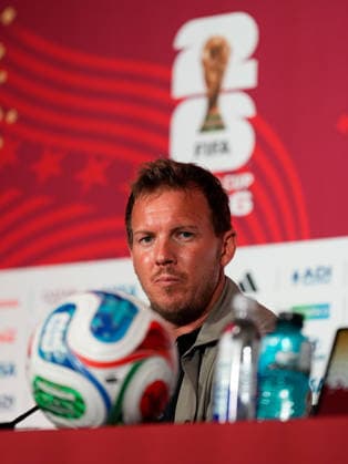 Julian Nagelsmann, head coach of Germany, attends the final press conference ahead of the group stage match between Germany and Ivory Coast, USA; German National Soccer Team, press conference, Toronto, June 19, 2026, USA; German national soccer team, press conference, Toronto, June 19, 2026, Toronto,detected_source_language Copyright: xEibner-Pressefoto ScottxColemanx EP_SCN