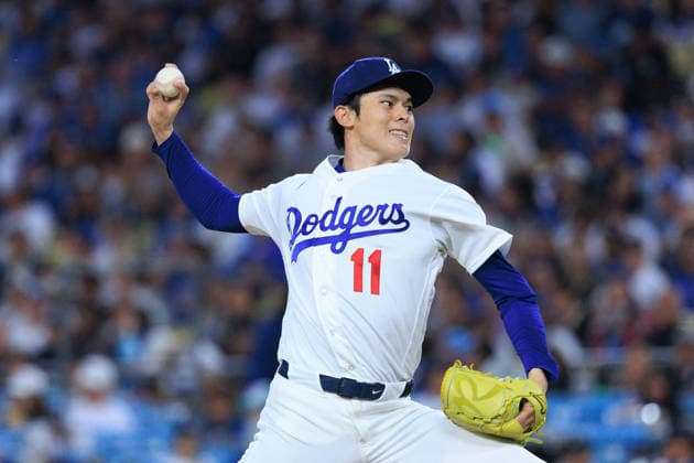 June 19, 2026, Los Angeles, California, USA: Roki Sasaki 11 of the Los Angeles Dodgers during a regular season MLB, Baseball Herren, USA game against the Baltimore Orioles on Friday June 19, 2026 at Dodger Stadium in Los Angeles, California. Dodgers defeat Orioles, 6-5. JAVIER ROJAS PI Los Angeles USA - ZUMAp124 20260619_zaa_p124_027 Copyright: xJavierxRojasx