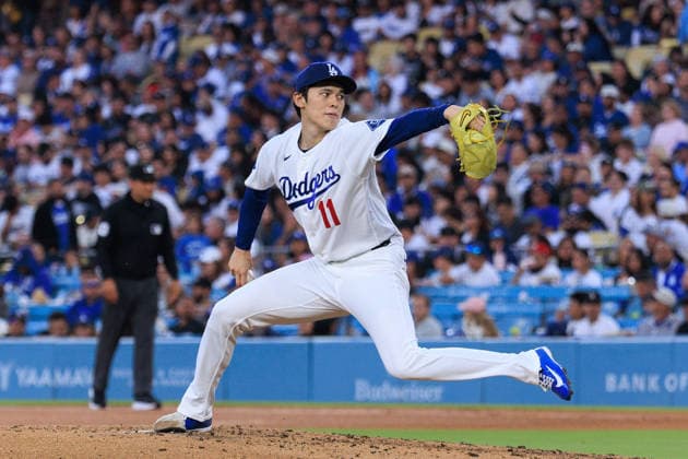 June 19, 2026, Los Angeles, California, USA: Roki Sasaki 11 of the Los Angeles Dodgers during a regular season MLB, Baseball Herren, USA game against the Baltimore Orioles on Friday June 19, 2026 at Dodger Stadium in Los Angeles, California. Dodgers defeat Orioles, 6-5. JAVIER ROJAS PI Dodgers Defeat Orioles, 6-5  - ZUMAp124 20260619_zaa_p124_020 Copyright: xJavierxRojasx