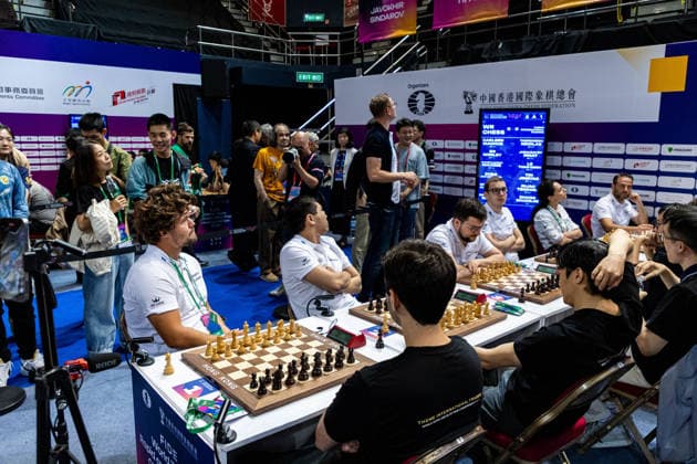 June 20, 2026, Hong Kong, Hong Kong, China: WR Chess before a Blitz match at the 2026 FIDE World Team Rapid and Blitz Chess Championship in Hong Kong. Hong Kong China - ZUMAm298 0859595560st Copyright: xJamesxModestox