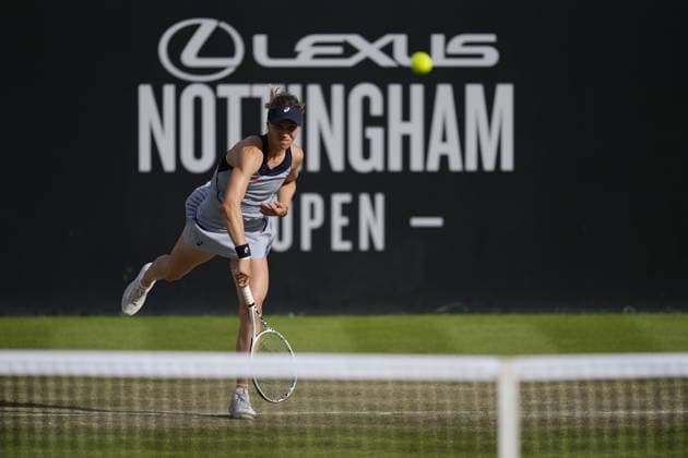 Lexus Nottingham Open - Day Five Nottingham, England 19 Jun 2026 Viktorija Golubic in action during their Quarter Final singles match at the 2026 Lexus Nottingham Open Women s tennis tournament taking place at the Nottingham Tennis Centre, Nottingham, England. Nottingham Great Britain United Kingdom  Copyright: xOwenxHammondx originalFilename:hammond-2026lexu260619_npa6J.jpg
