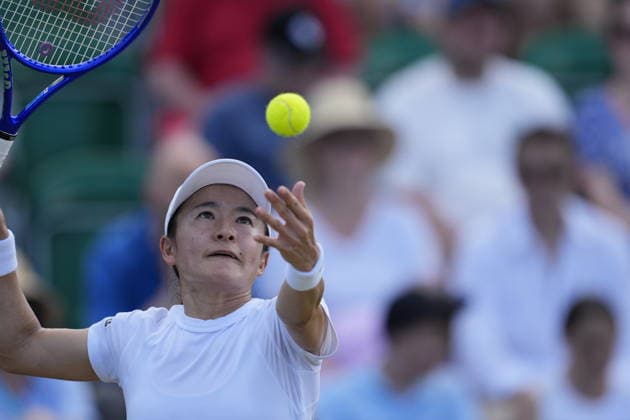 Lexus Nottingham Open - Day Five Nottingham, England 19 Jun 2026 Shuko Aoyama in action during their Quarter Final doubles match at the 2026 Lexus Nottingham Open Women s tennis tournament taking place at the Nottingham Tennis Centre, Nottingham, England. Nottingham Great Britain United Kingdom  Copyright: xOwenxHammondx originalFilename:hammond-2026lexu260619_npaf4.jpg