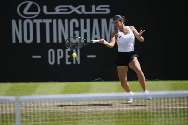 Lexus Nottingham Open - Day Five Nottingham, England 19 Jun 2026 Jessica Bouzas Maneiro in action during their Quarter final Singles match at the 2026 Lexus Nottingham Open Women s tennis tournament taking place at the Nottingham Tennis Centre, Nottingham, England. Nottingham Great Britain United Kingdom  Copyright: xOwenxHammondx originalFilename:hammond-2026lexu260619_npm6v.jpg