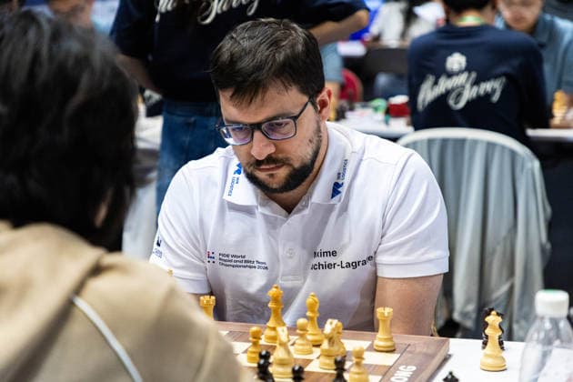June 20, 2026, Hong Kong, Hong Kong, China: Chess Grandmaster MAXIME VACHIER-LAGRAVE (FRA) during a Blitz match at the 2026 FIDE World Team Rapid and Blitz Chess Championship in Hong Kong. Hong Kong China - ZUMAm298 0859596915st Copyright: xJamesxModestox