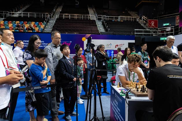 June 20, 2026, Hong Kong, Hong Kong, China: Spectators watching MAGNUS CARLSEN (NOR) in action at the 2026 FIDE World Team Rapid and Blitz Chess Championship in Hong Kong. Hong Kong China - ZUMAm298 0859596942st Copyright: xJamesxModestox