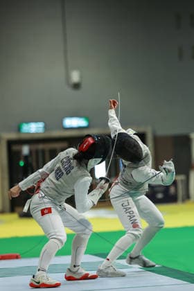 June 19, 2026, New Delhi, Delhi, India: Sera Azuma of Japan vs. Cheng Hiu Wai Valerie of Hong Kong during Asian Senior Fencing Championships 2026 (Women s Foil) at Bharat Mandapam Convention Centre, New Delhi, India on 19th June 2026. Fencing 2026: Asian Senior Fencing Championships 2026  - ZUMAd207 20260619_zsp_d207_301 Copyright: xAvijitxDasx