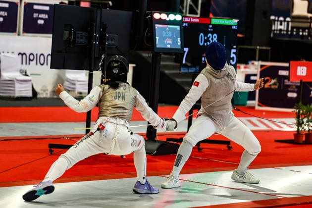 June 19, 2026, New Delhi, Delhi, India: Sumire Tsuji of Japan vs. Daphne Chan Nok sze of Hong Kong during Asian Senior Fencing Championships 2026 (Women s Foil) at Bharat Mandapam Convention Centre, New Delhi, India on 19th June 2026. Fencing 2026: Asian Senior Fencing Championships 2026  - ZUMAd207 20260619_zsp_d207_305 Copyright: xAvijitxDasx