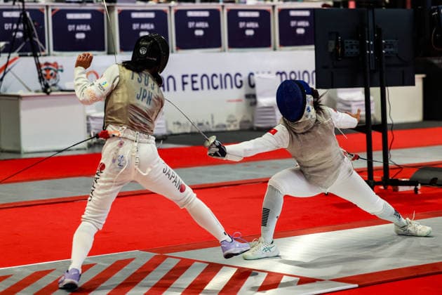 June 19, 2026, New Delhi, Delhi, India: Sumire Tsuji of Japan vs. Daphne Chan Nok sze of Hong Kong during Asian Senior Fencing Championships 2026 (Women s Foil) at Bharat Mandapam Convention Centre, New Delhi, India on 19th June 2026. New Delhi India - ZUMAd207 20260619_zsp_d207_304 Copyright: xAvijitxDasx