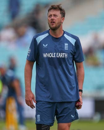 LONDON, ENGLAND - JUNE 20: Injured Ollie Robinson of England during a net session before day 4 of the 2nd Rothesay Test Match between England and New Zealand at The Kia Oval on June 20, 2026 in London, England.  Copyright: xJayxPatel SPPx Sportspressphoto_SPR171326