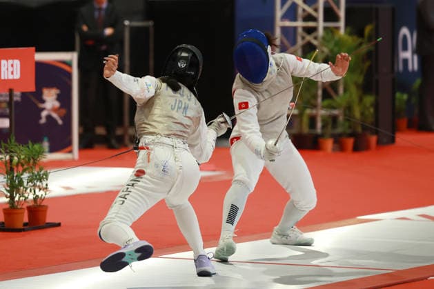 June 19, 2026, New Delhi, Delhi, India: Sumire Tsuji of Japan vs. Daphne Chan Nok Sze of Hong Kong during Asian Senior Fencing Championships 2026 (Women s Foil) at Bharat Mandapam Convention Centre, New Delhi, India on 19th June 2026. Fencing 2026: Asian Senior Fencing Championships 2026  - ZUMAd207 20260619_zsp_d207_315 Copyright: xAvijitxDasx
