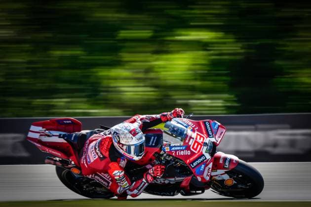 Free practice before MotoGP Monster Energi Grand Prix of Czechia at Brno Circuit. 19 June 2026 In picture: Marc Marquez Entrenamientos libres previos al Gran Premio Monster Energi de MotoGP de Republica Checa en el Circuito de Brno. 19 de Junio de 2026 POOL MotoGP.com Cordon Press Images will be for editorial use only. Mandatory credit: MotoGP.com Cordon Press 