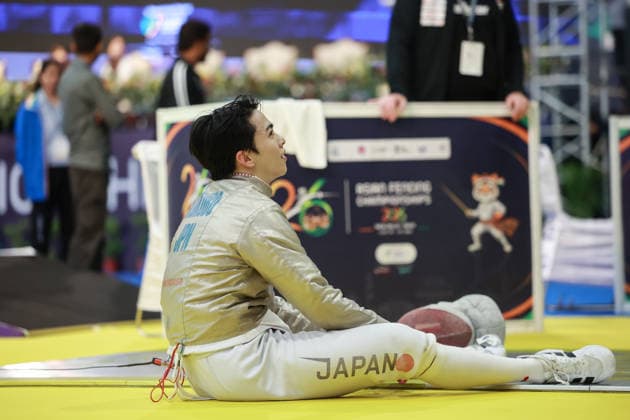 June 19, 2026, New Delhi, Delhi, India: Mao Kokubo of Japan got injured during Oh Sanguk of South Korea vs. Mao Kokubo of Japan, Asian Senior Fencing Championships 2026 (Women s Foil) at Bharat Mandapam Convention Centre, New Delhi, India on 19th June 2026. Fencing 2026: Asian Senior Fencing Championships 2026  - ZUMAd207 20260619_zsp_d207_319 Copyright: xAvijitxDasx