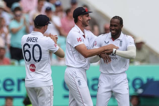 2nd Rothesay Test Match Day 4 England v New Zealand Jofra Archer of England celebrates the wicket of Henry Nicholls of New Zealand during the 2nd Rothesay Test Match Day 4 match England vs New Zealand at The Kia Oval, London, United Kingdom on 20 June 2026 (Photo by Mark Cosgrove News Images) London The Kia Oval London United Kingdom Copyright: xMarkxCosgrove NewsxImagesx