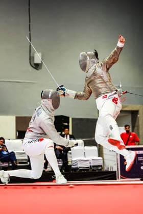 June 19, 2026, New Delhi, Delhi, India: Tsumori Shido (Japan) vs. Chan Lok Hei Royce (Hong Kong) during Asian Senior Fencing Championships 2026 (Men s Sabre) at Bharat Mandapam Convention Centre, New Delhi, India on 19th June 2026. Fencing 2026: Asian Senior Fencing Championships 2026  - ZUMAd207 20260619_zsp_d207_335 Copyright: xAvijitxDasx