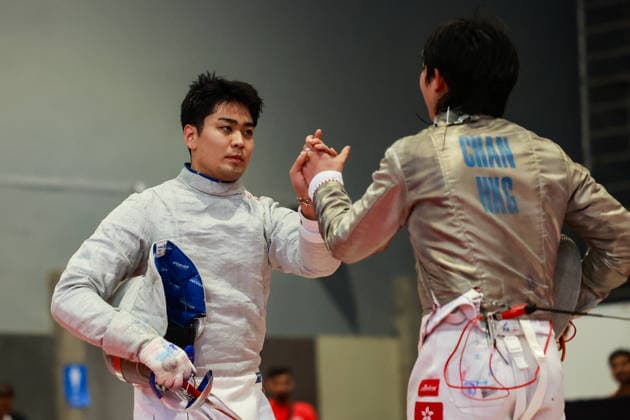June 19, 2026, New Delhi, Delhi, India: Tsumori Shido (Japan) vs. Chan Lok Hei Royce (Hong Kong) during Asian Senior Fencing Championships 2026 (Men s Sabre) at Bharat Mandapam Convention Centre, New Delhi, India on 19th June 2026. Fencing 2026: Asian Senior Fencing Championships 2026  - ZUMAd207 20260619_zsp_d207_344 Copyright: xAvijitxDasx