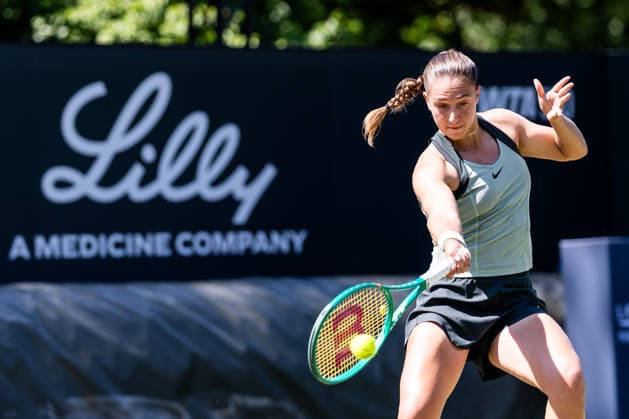 BAD HOMBURG, GERMANY - JUNE 20: Diane Parry (FRA) during the Bad Homburg Open powered by Solarwatt Singles match between Diane Parry (FRA) vs Aoi Ito (JPN) at Kurpark Bad Homburg on June 20, 2026 in Bad Homburg, Germany. Hessen Germany Copyright: xSteffiexWunderlx