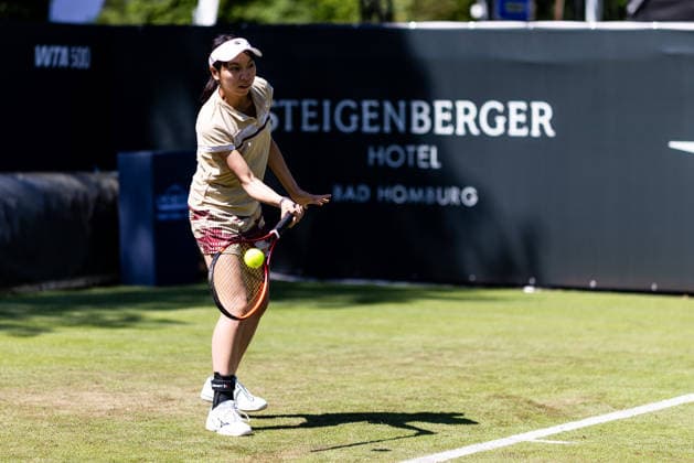 BAD HOMBURG, GERMANY - JUNE 20: Aoi Ito (JPN) during the Bad Homburg Open powered by Solarwatt Singles match between Diane Parry (FRA) vs Aoi Ito (JPN) at Kurpark Bad Homburg on June 20, 2026 in Bad Homburg, Germany. Hessen Germany Copyright: xSteffiexWunderlx