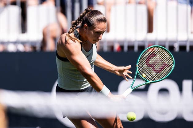 BAD HOMBURG, GERMANY - JUNE 20: Diane Parry (FRA) during the Bad Homburg Open powered by Solarwatt Singles match between Diane Parry (FRA) vs Aoi Ito (JPN) at Kurpark Bad Homburg on June 20, 2026 in Bad Homburg, Germany. Hessen Germany Copyright: xSteffiexWunderlx