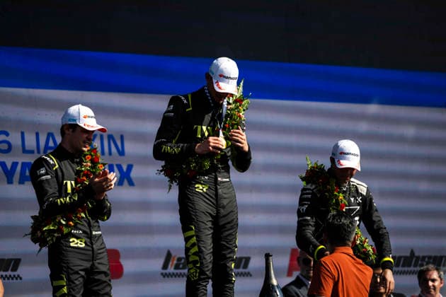 2026 FORMULA E SANYA ePRIX DRUGOVICH Felipe (bra), Andretti Formula E, Porsche 99X Electric, portrait, DENNIS Jake (gbr), Andretti Formula E, Porsche 99X Electric, portrait, MARTI Pepe (spa), Cupra Kiro, Porsche 99X Electric WCG3, portrait during the 2026 Sanya ePrix, 11th round of the 2025-26 ABB FIA Formula E World Championship, WM, Weltmeisterschaft on the Sanya Street Circuit from June 18 to 20, 2026 in Sanya, China - SanyaChina  Copyright: xFabrizioxBoldonix