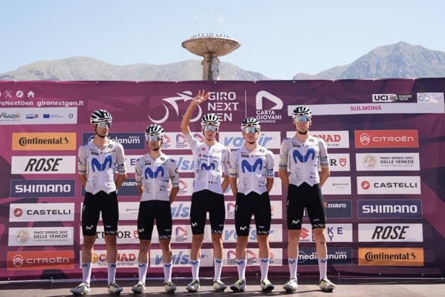 The white jersey Spain s Javier Cubillas Salvador of Movistar Team Academy during Stage 7 of the Giro Next Gen 2026, from Sulmona to Piana delle Mele (Guardiagrele), Italy, Saturday, June 20, 2026.  Copyright: xMassimoxPaolone LaPressex