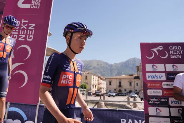 Belgium s Matteo Vanhuffel of Development Team Picnic PostNL during Stage 7 of the Giro Next Gen 2026, from Sulmona to Piana delle Mele (Guardiagrele), Italy, Saturday, June 20, 2026.  Copyright: xMassimoxPaolone LaPressex