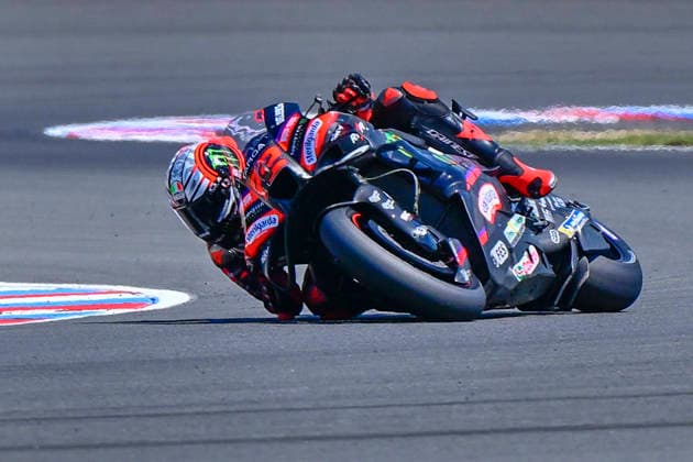Czech Republic motorcycle Grand Prix, MotoGP World Championship, WM, Weltmeisterschaft qualification MotoGP, in Brno, Czech Republic, on June 20, 2026. Marco Bezzecchi of Italy, Aprilia Racing Team. (CTKxPhoto VaclavxSalek) CTKPhotoP2026062003044  CTKPhotoP2026062003044