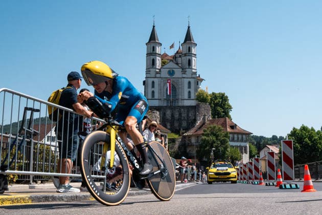 AARBURG, SWITZERLAND - JUNE 20: Femke De Vries of Netherlands and Team Visma Lease a Bike in action during the 89th Tour de Suisse 2026 on June 20, 2026 in Aarburg, Switzerland. *** AARBURG, SWITZERLAND, JUNE 20 — Femke De Vries of the Netherlands and Team Visma Lease a Bike in action during the 89th Tour de Suisse 2026 on June 20, 2026, in Aarburg, Switzerland,detected_source_language Copyright: xJustPictures.ch PascalxvonxBürenx jp-en-EuSpIm-Pavo_Fotografie-678988