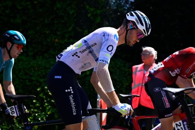 Baloise Belgium Tour 2026 Stage 4 AARSCHOT, BELGIUM - JUNE 20 : Moro Manlio (ITA) of Movistar Team in action during stage 4 of the 95th edition of Baloise Tour of Belgium an UCI ProSeries 2.Pro cycling road race stage for Men Elite of 183.5 km with start in Begijnendijk and finish in Aarschot on June 20, 2026 in Aarschot, Belgium, 20 06 2026 ( Motordriver Stephan Boone - Aarschot Belgium  Copyright: xTomasxSiskx