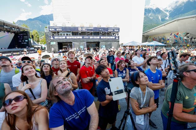 CLIMBING - World Climbing Series INNSBRUCK,AUSTRIA,20.JUN.26 - CLIMBING - World Climbing Series, lead. Image shows fans.  GEPAxpictures xMarkoxVulic