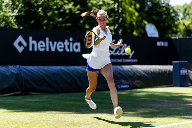 BAD HOMBURG, GERMANY - JUNE 20: Julia Avdeeva during the Bad Homburg Open powered by Solarwatt Singles match between Anna Blinkova vs Julia Avdeeva at Kurpark Bad Homburg on June 20, 2026 in Bad Homburg, Germany. Hessen Germany Copyright: xSteffiexWunderlx