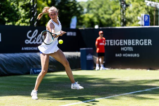 BAD HOMBURG, GERMANY - JUNE 20: Julia Avdeeva during the Bad Homburg Open powered by Solarwatt Singles match between Anna Blinkova vs Julia Avdeeva at Kurpark Bad Homburg on June 20, 2026 in Bad Homburg, Germany. Hessen Germany Copyright: xSteffiexWunderlx
