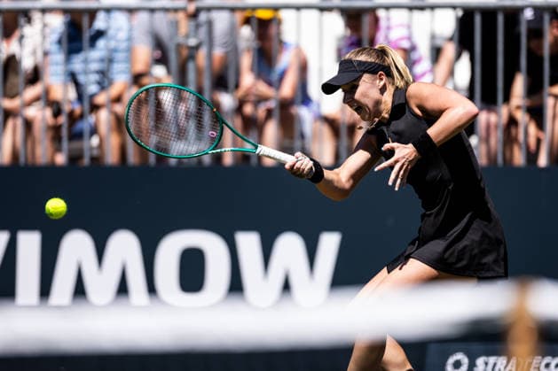 BAD HOMBURG, GERMANY - JUNE 20: Anna Blinkova during the Bad Homburg Open powered by Solarwatt Singles match between Anna Blinkova vs Julia Avdeeva at Kurpark Bad Homburg on June 20, 2026 in Bad Homburg, Germany. Hessen Germany Copyright: xSteffiexWunderlx