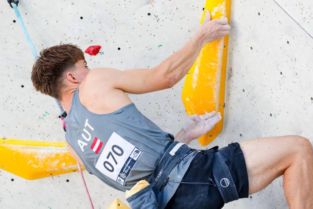 CLIMBING - World Climbing Series INNSBRUCK,AUSTRIA,20.JUN.26 - CLIMBING - World Climbing Series, lead. Image shows Adrian Kathan (AUT).  GEPAxpictures xMarkoxVulic